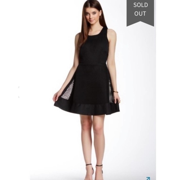 Romeo & Juliet Couture Black Mesh Fit & Flare Sleeveless Dress - Picture 8 of 9